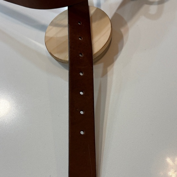 Treasure & Bond Brown Belt with Brass Buckle - Picture 4 of 4